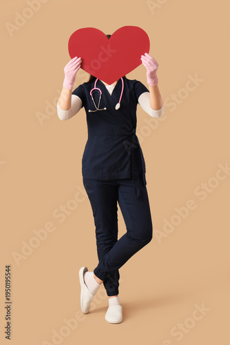 Female doctor with paper he...