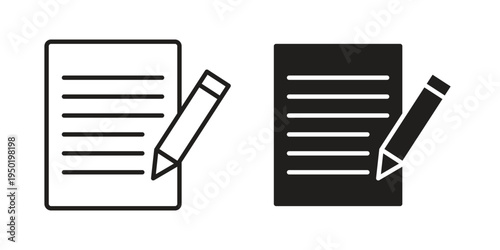 Contract icon symbol vector elements for infographic web. EPS10