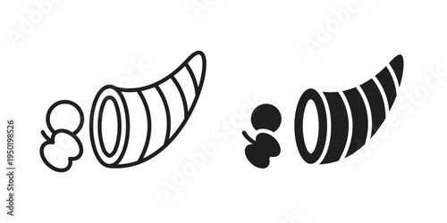 Cornucopia icon symbol vector elements for infographic web. EPS10