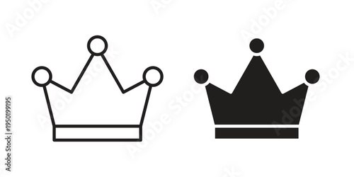 Crown icon symbol vector elements for infographic web. EPS10