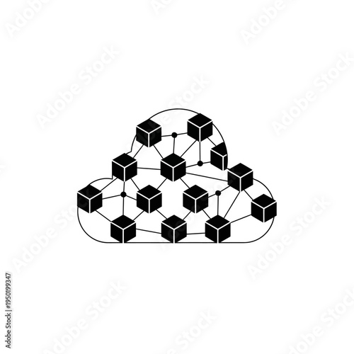 Cloud Computing Network of Cubes, Digital Data Storage and Connection