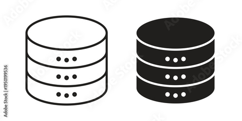 Cylinder database icon symbol vector elements for infographic web. EPS10