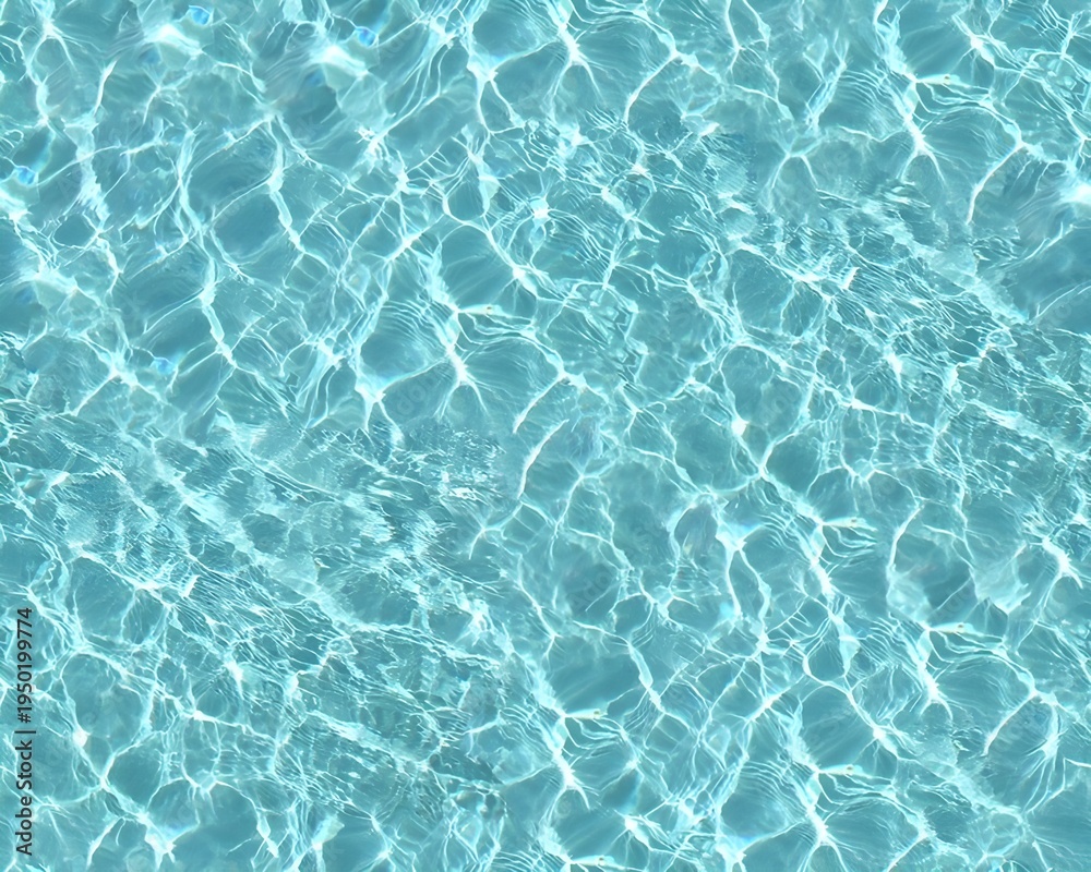 Φωτογραφία Water ripple seamless background texture - top view of clean, clear, blue water ripples