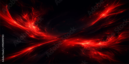 An abstract red fire background featuring glowing orange flames and smoke textures creates a burning motion design with hot explosion energy and light