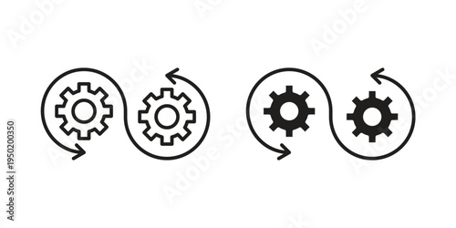 Devops icon symbol vector elements for infographic web. EPS10