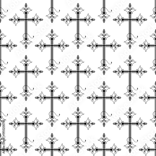 Christian Cross Seamless Pattern