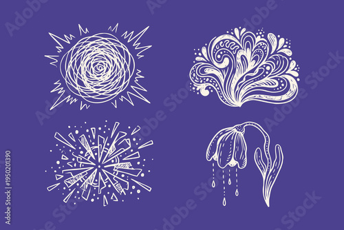 Mental Health and Emotional State Hand-Drawn Illustrations