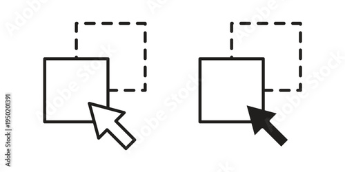 Drag and drop icon symbol vector elements for infographic web. EPS10