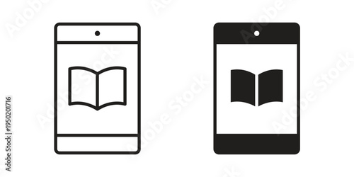 Ebook icon symbol vector elements for infographic web. EPS10