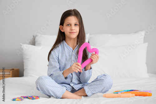 Cute girl with autistic dis...