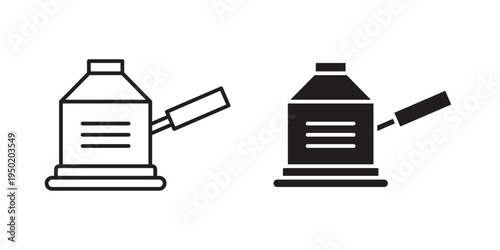 Floor sanding machine icon symbol vector elements for infographic web. EPS10
