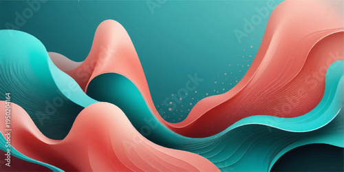 Abstract colorful background featuring wavy bubbles and silk flow curves in a vector illustration design with red orange and blue light shapes for a modern banner wallpaper template