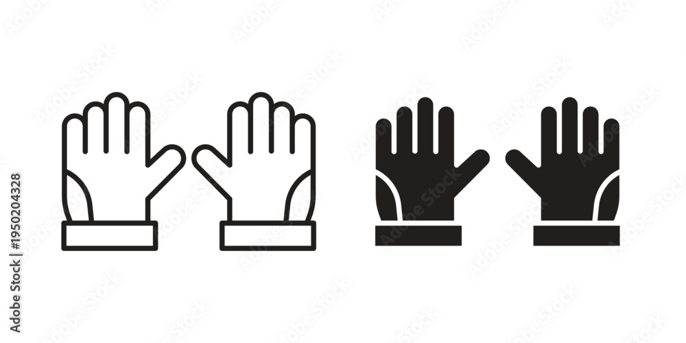 Obraz premium Gloves icon symbol vector elements for infographic web. EPS10