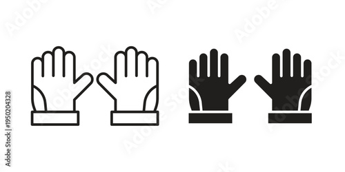 Gloves icon symbol vector elements for infographic web. EPS10
