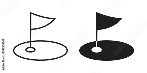 Golf yard icon symbol vector elements for infographic web. EPS10