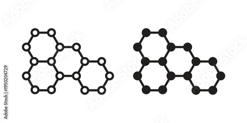Graphene icon symbol vector elements for infographic web. EPS10