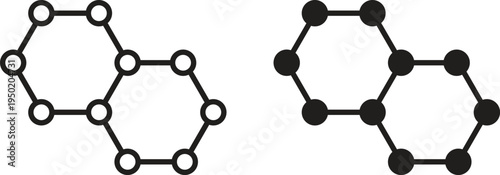 Graphene icon symbol vector elements for infographic web. EPS10