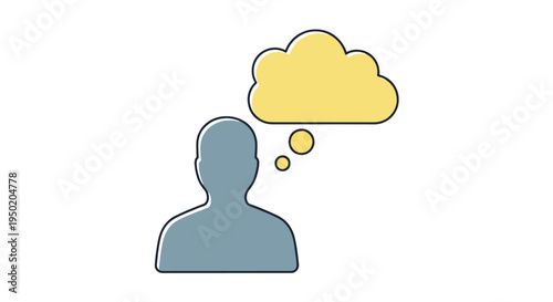 A person with a thought bubble.