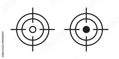Gun target icon symbol vector elements for infographic web. EPS10
