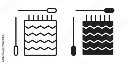 Handloom icon symbol vector elements for infographic web. EPS10