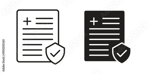 Health insurance icon symbol vector elements for infographic web. EPS10