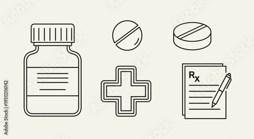 Medical and healthcare icons set.