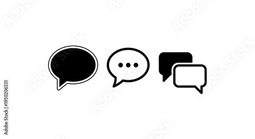 Chat Bubbles and Conversation Icons