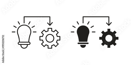 Implementation icon symbol vector elements for infographic web. EPS10