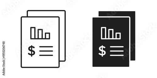 Income statement icon symbol vector elements for infographic web. EPS10