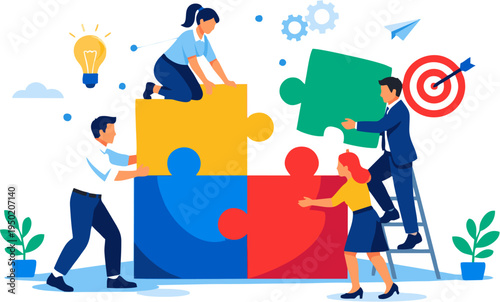 vector illustration of a puzzle