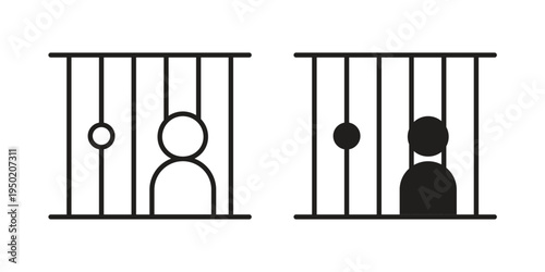 Jail icon symbol vector elements for infographic web. EPS10