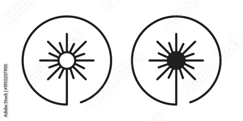 Laser beam icon symbol vector elements for infographic web. EPS10