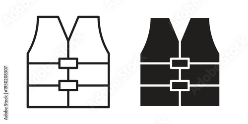 Lifejacket icon symbol vector elements for infographic web. EPS10