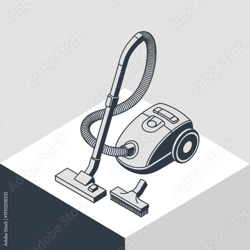 Vacuum Cleaner Isolated on White Background.