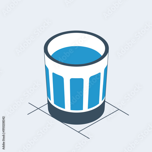 Blue Liquid in White Ceramic Mug.