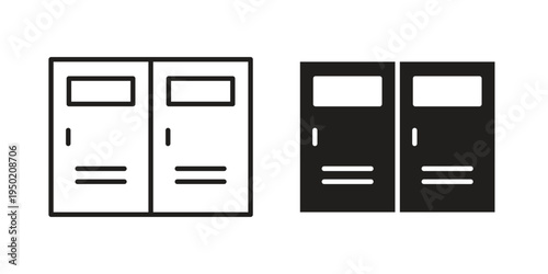 Lockers icon symbol vector elements for infographic web. EPS10