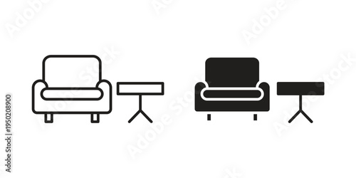 Lounge icon symbol vector elements for infographic web. EPS10