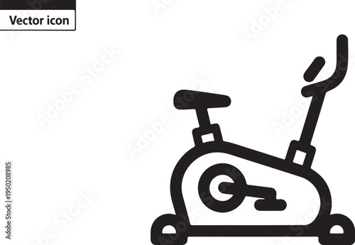 Vector icon of a stationary exercise bike