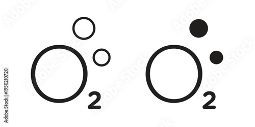 Oxygen O2 icon symbol vector elements for infographic web. EPS10