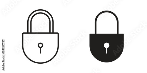 Padlock icon symbol vector elements for infographic web. EPS10