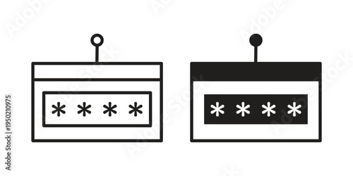 Password phishing icon symbol vector elements for infographic web. EPS10