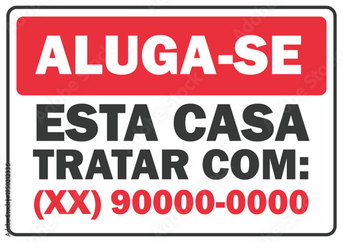 Placa de Aluga-se Vetor EPS Editável