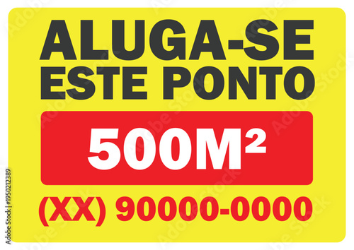 Placa de Aluga-se Vetor EPS Editável