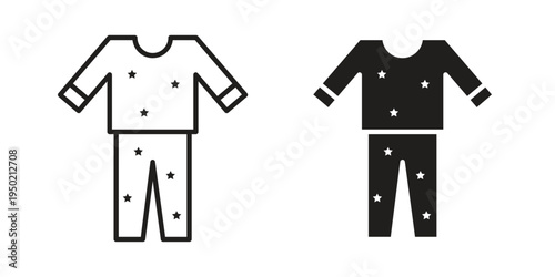 Pijama icon symbol vector elements for infographic web. EPS10