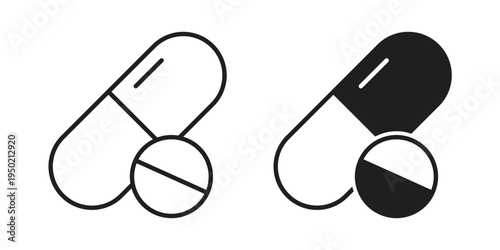 Pills icon symbol vector elements for infographic web. EPS10