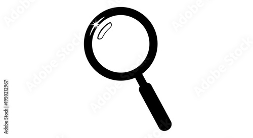 Magnifying glass icon for searching and discovery.