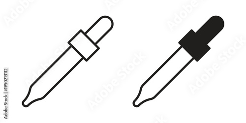 Pipette icon symbol vector elements for infographic web. EPS10