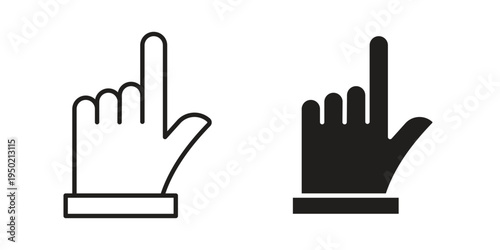 Pointing hand icon symbol vector elements for infographic web. EPS10