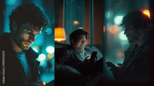 Man Staring at Phone Screen