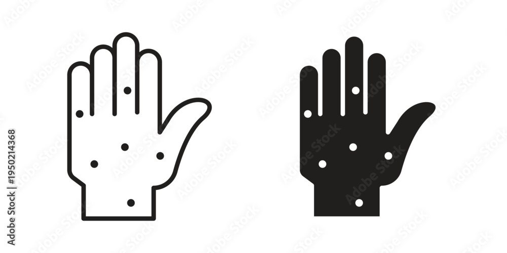 Fototapeta premium Rash hand icon symbol vector elements for infographic web. EPS10